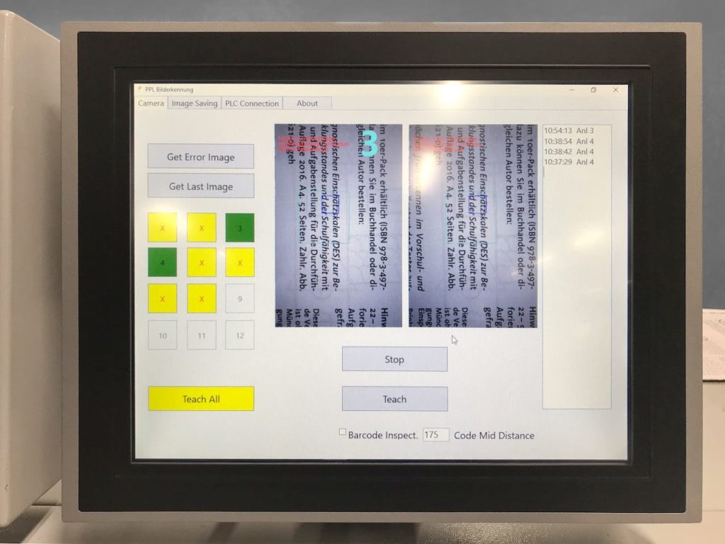 PPL Kamera- und Barcodesystem Monitor